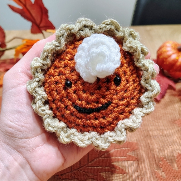 Handmade Crochet Pumpkin, Lemon, Key Lime, Blueberry, OR Cherry Pie 🥧 - Picture 2 of 7